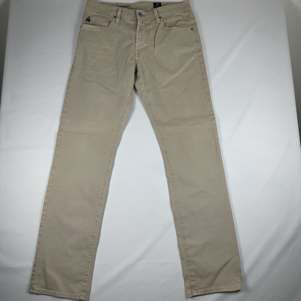 AG Adriano Goldschmied The Graduate Tailored Leg Pants Men's 31x32 Beige Khaki